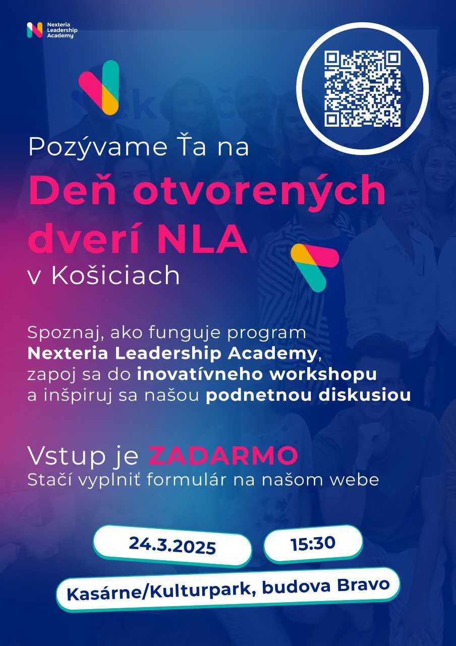 Pozývame študentov na DoD Nexteria Leadership Academy v Košiciach
