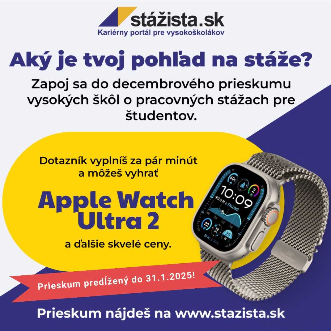 Zapoj sa do decembrového prieskumu vysokých škôl o pracovných stážach pre študentov