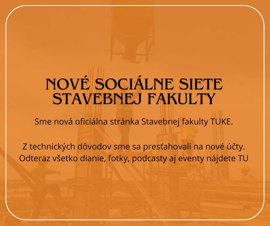 Nové oficiálne profily Stavebnej fakulty TUKE na sociálnych sieťach