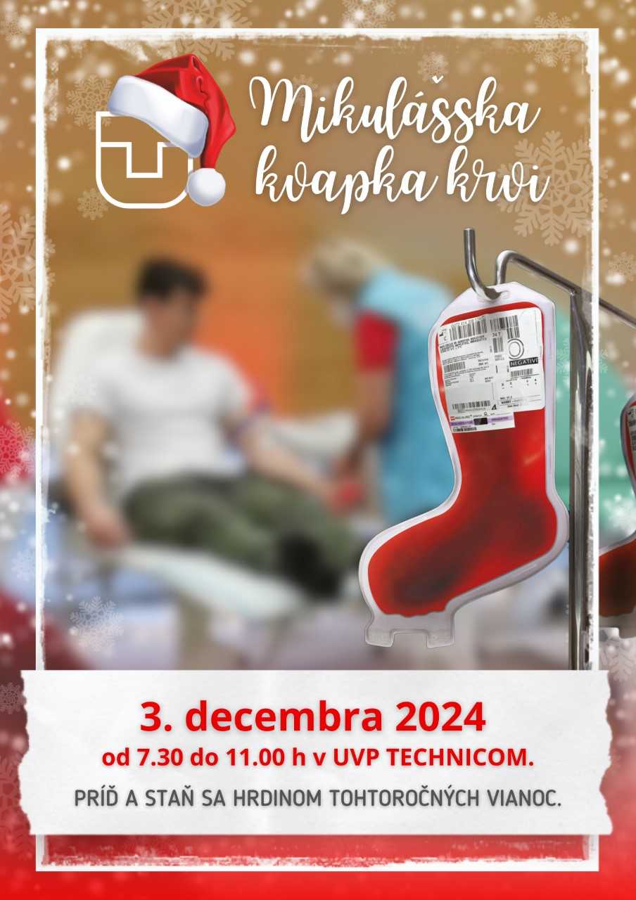 Mikulášska kvapka krvi na TUKE 2024 – 3. december 2024